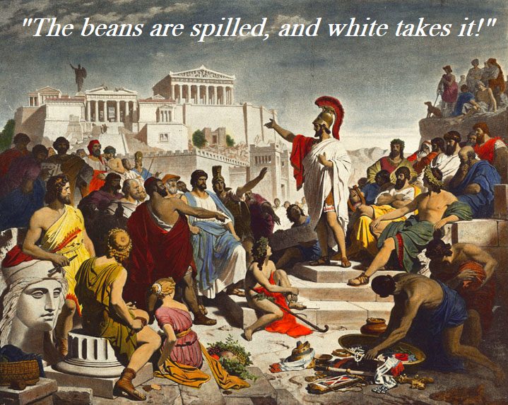 Spill the Beans. Who's spilling beans and who's cleaning… | by R P Gibson |  Idiomatical | Medium