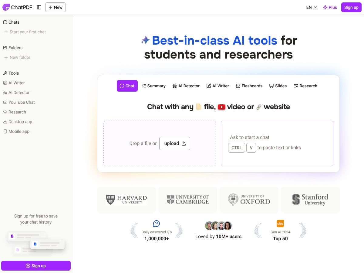 ChatPDF screenshot