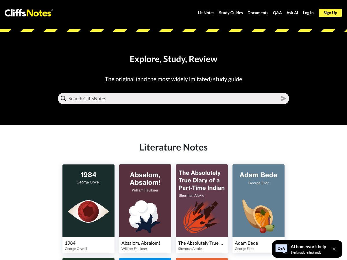 CliffsNotes screenshot