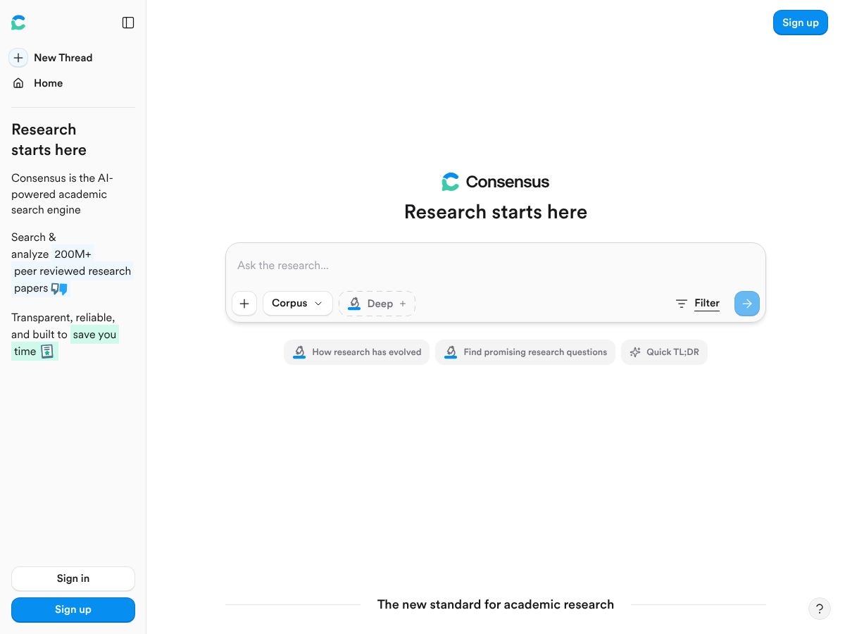Consensus screenshot