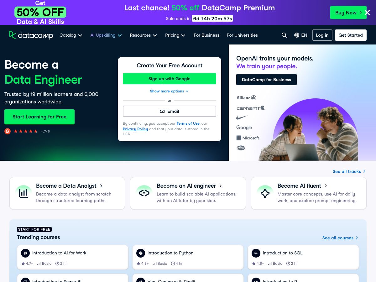 DataCamp screenshot