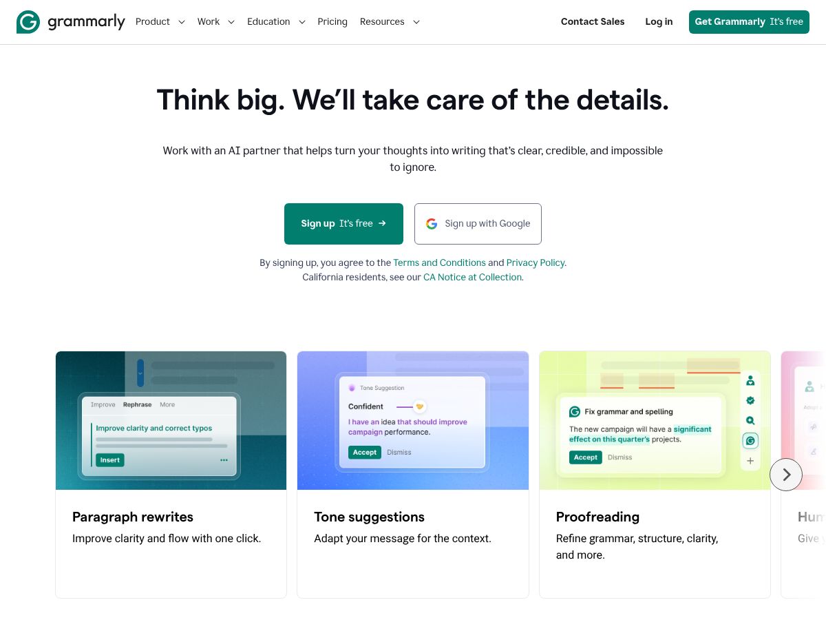 Grammarly screenshot