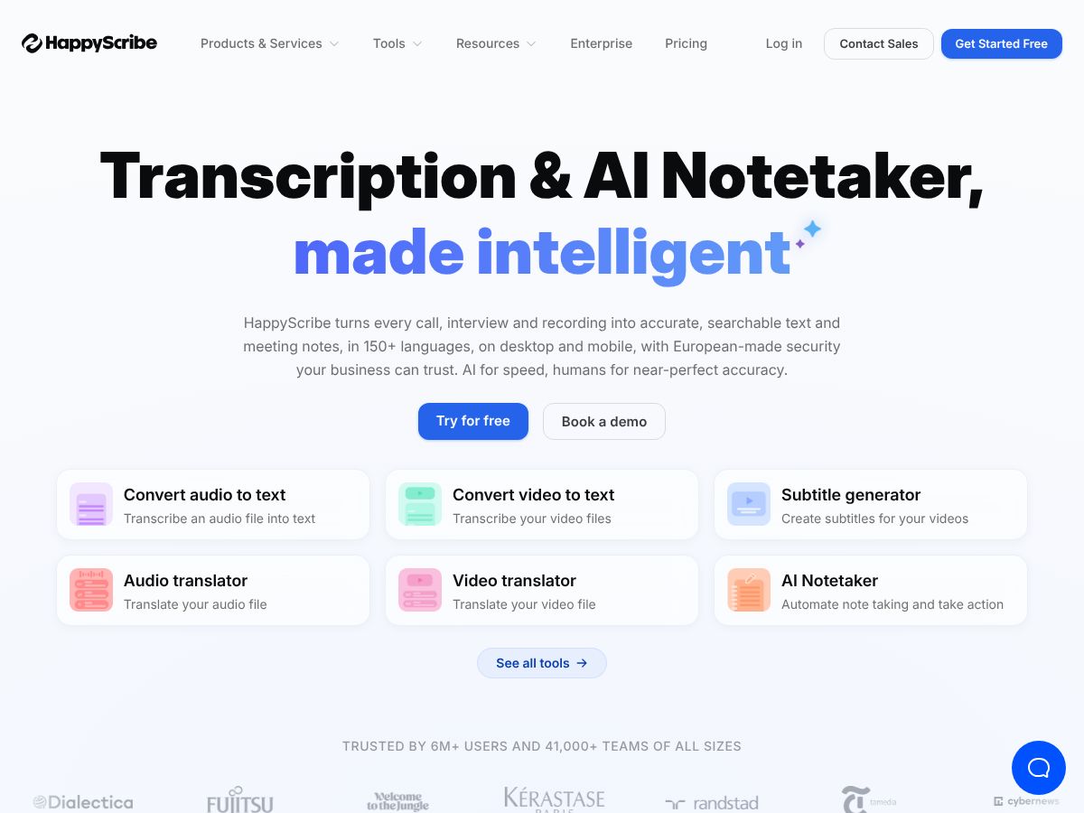 HappyScribe screenshot