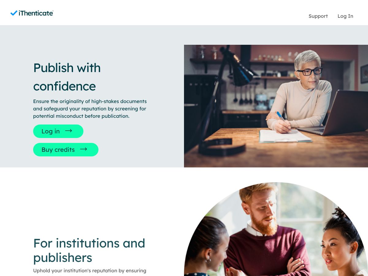 iThenticate screenshot