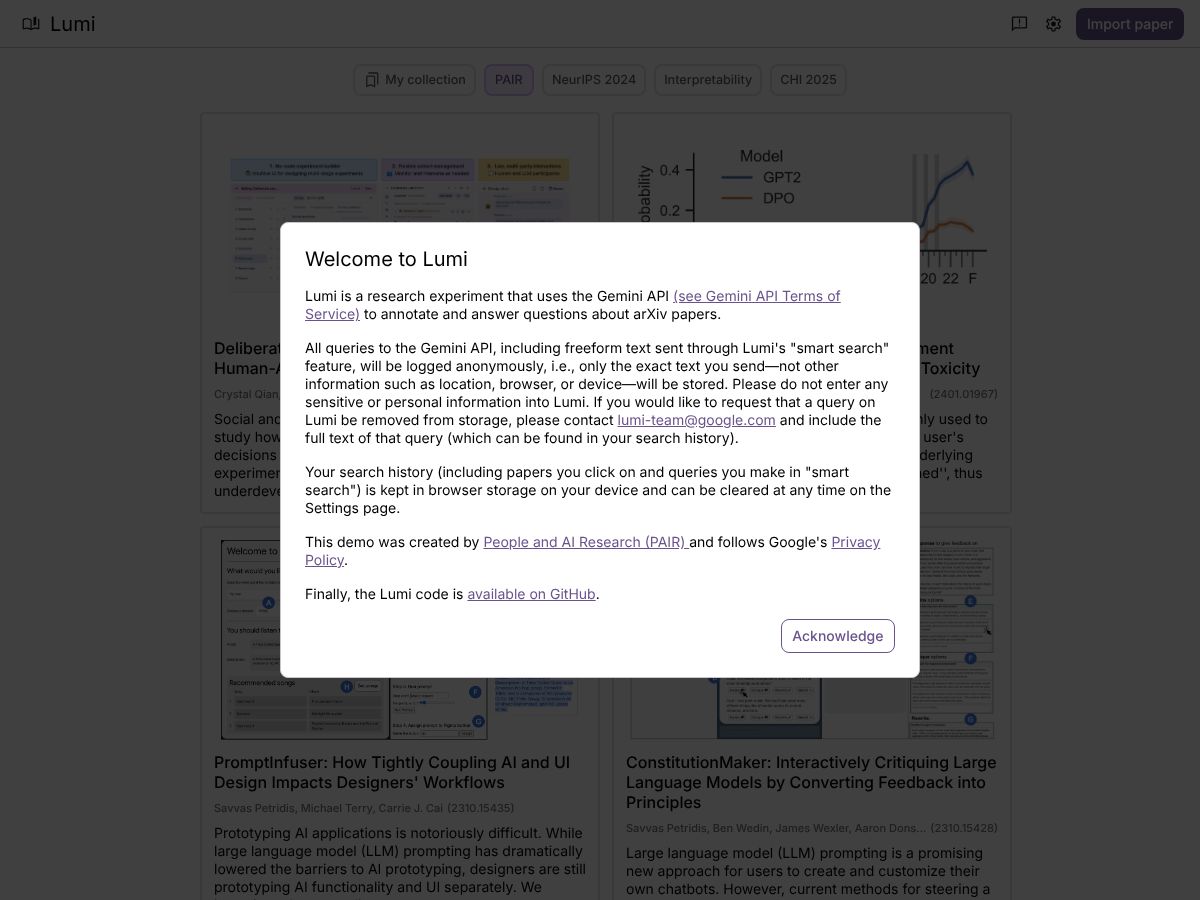 Lumi screenshot
