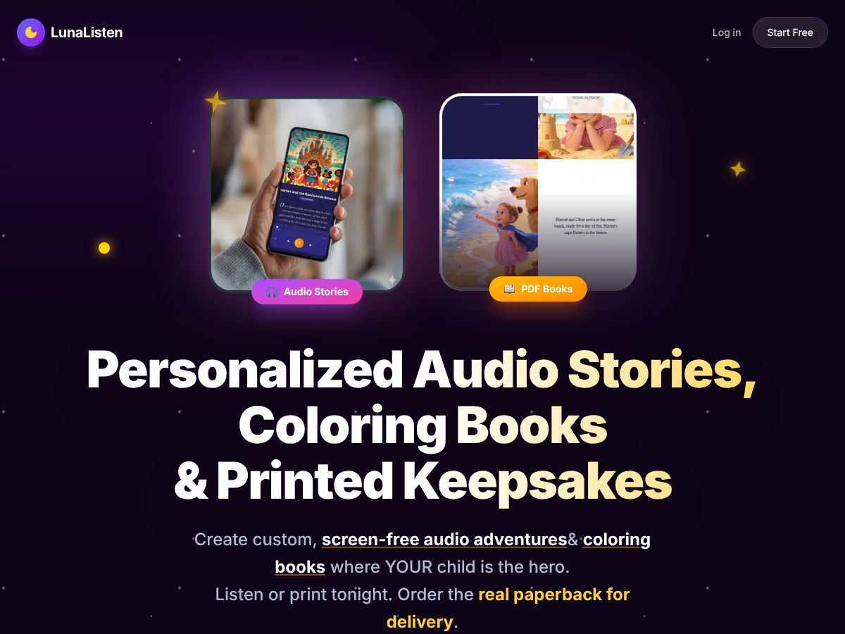 Luna Listen Launch screenshot