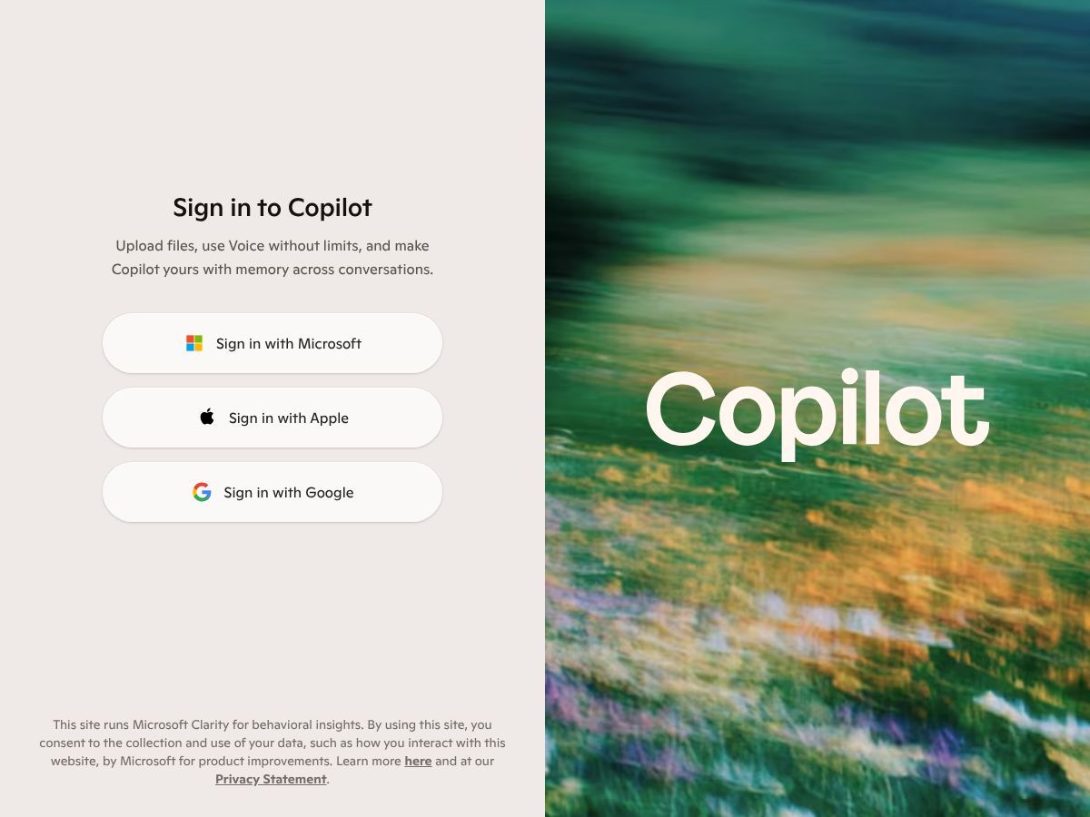 Microsoft Copilot screenshot