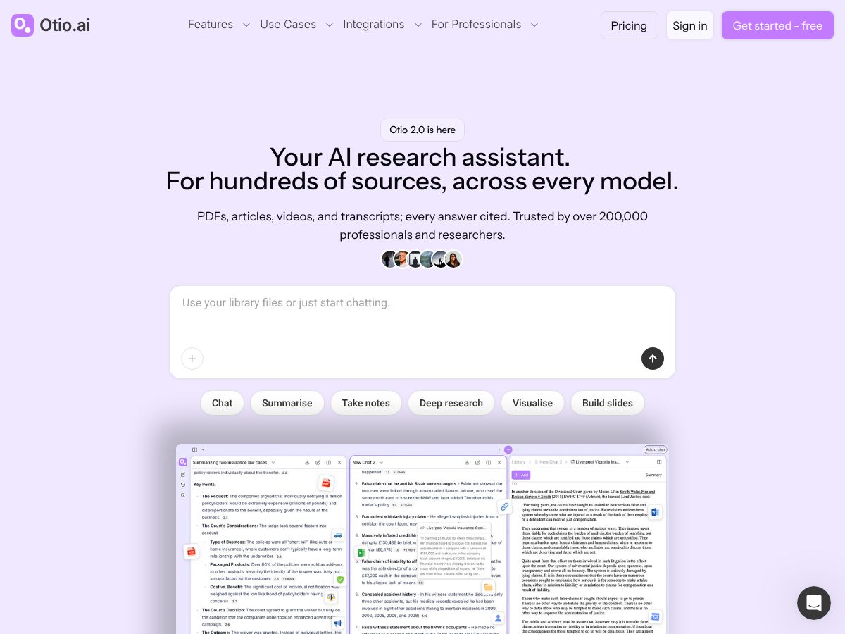 Otio screenshot