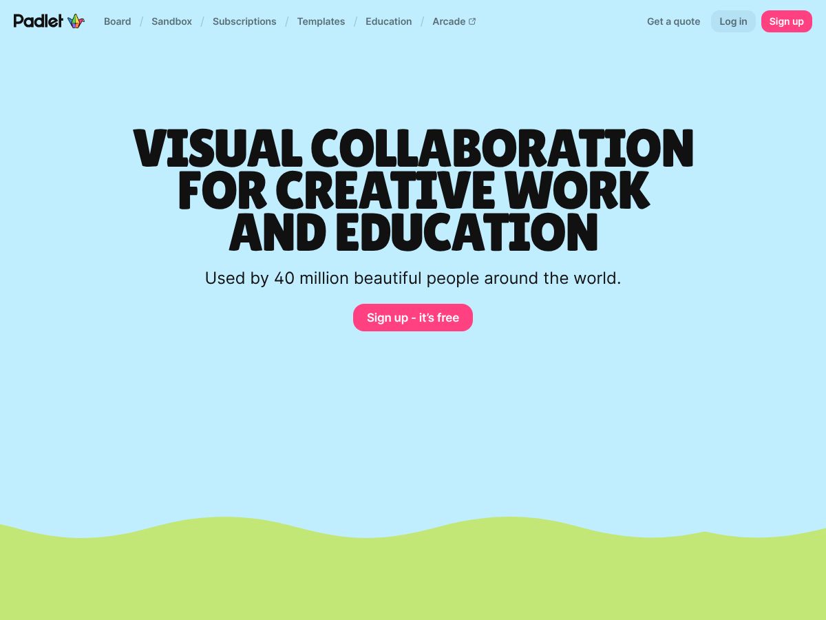 Padlet screenshot