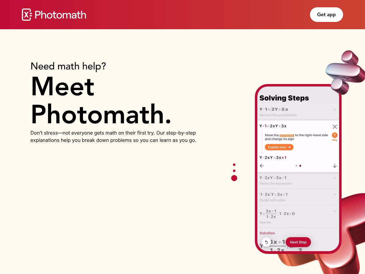 Photomath screenshot
