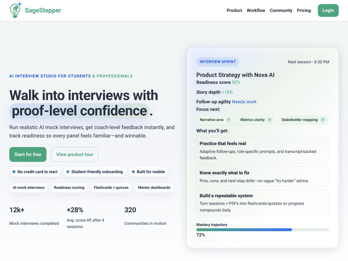 Sagestepper screenshot