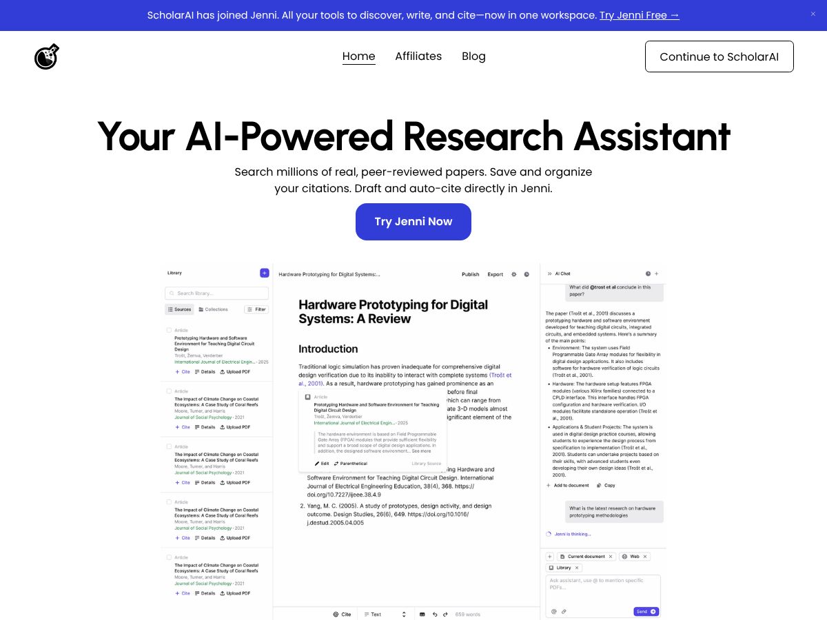 ScholarAI screenshot