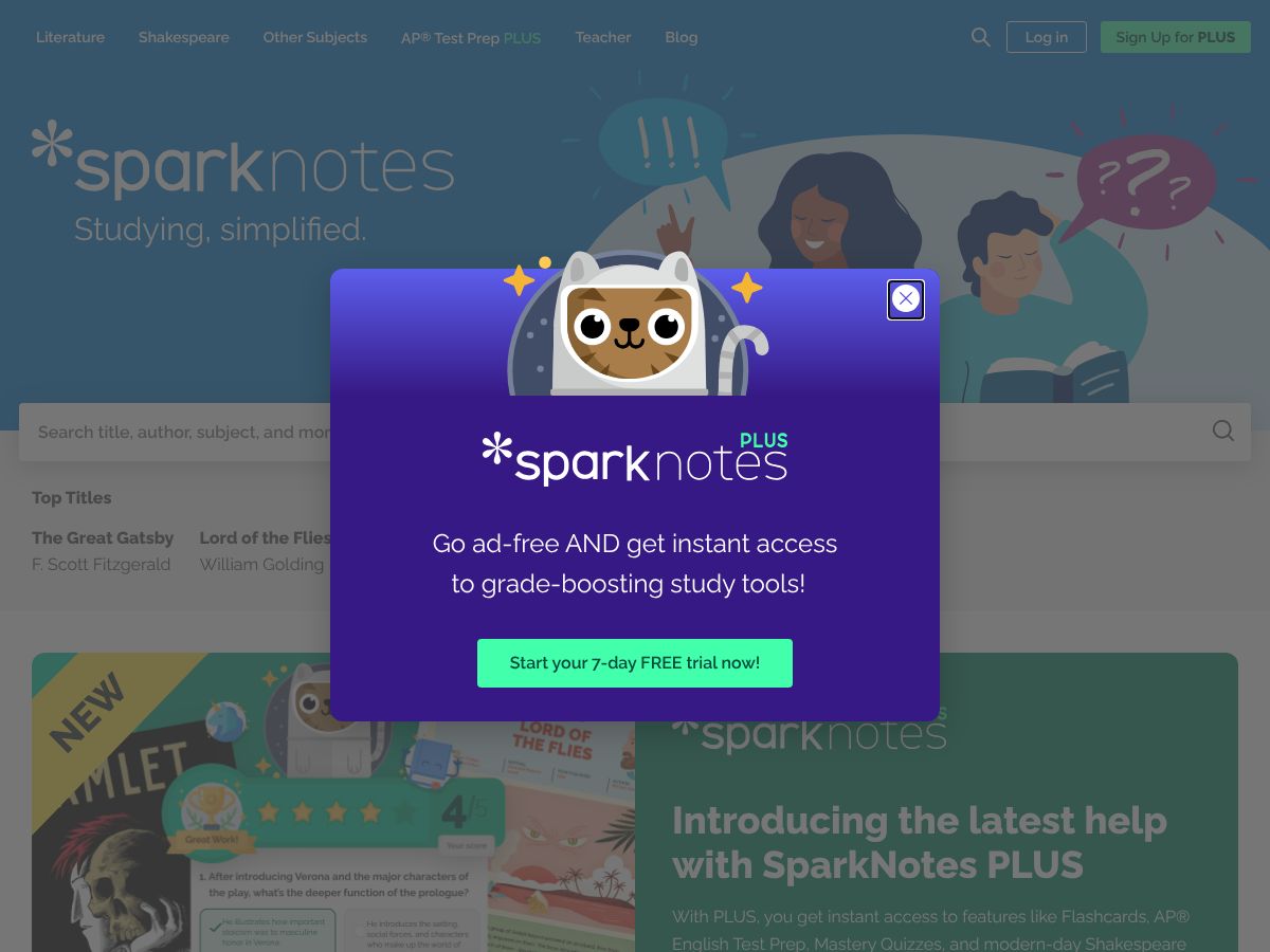 SparkNotes screenshot