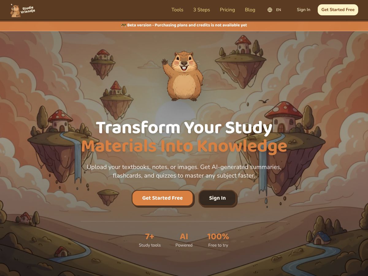 Studievriendje.nl screenshot