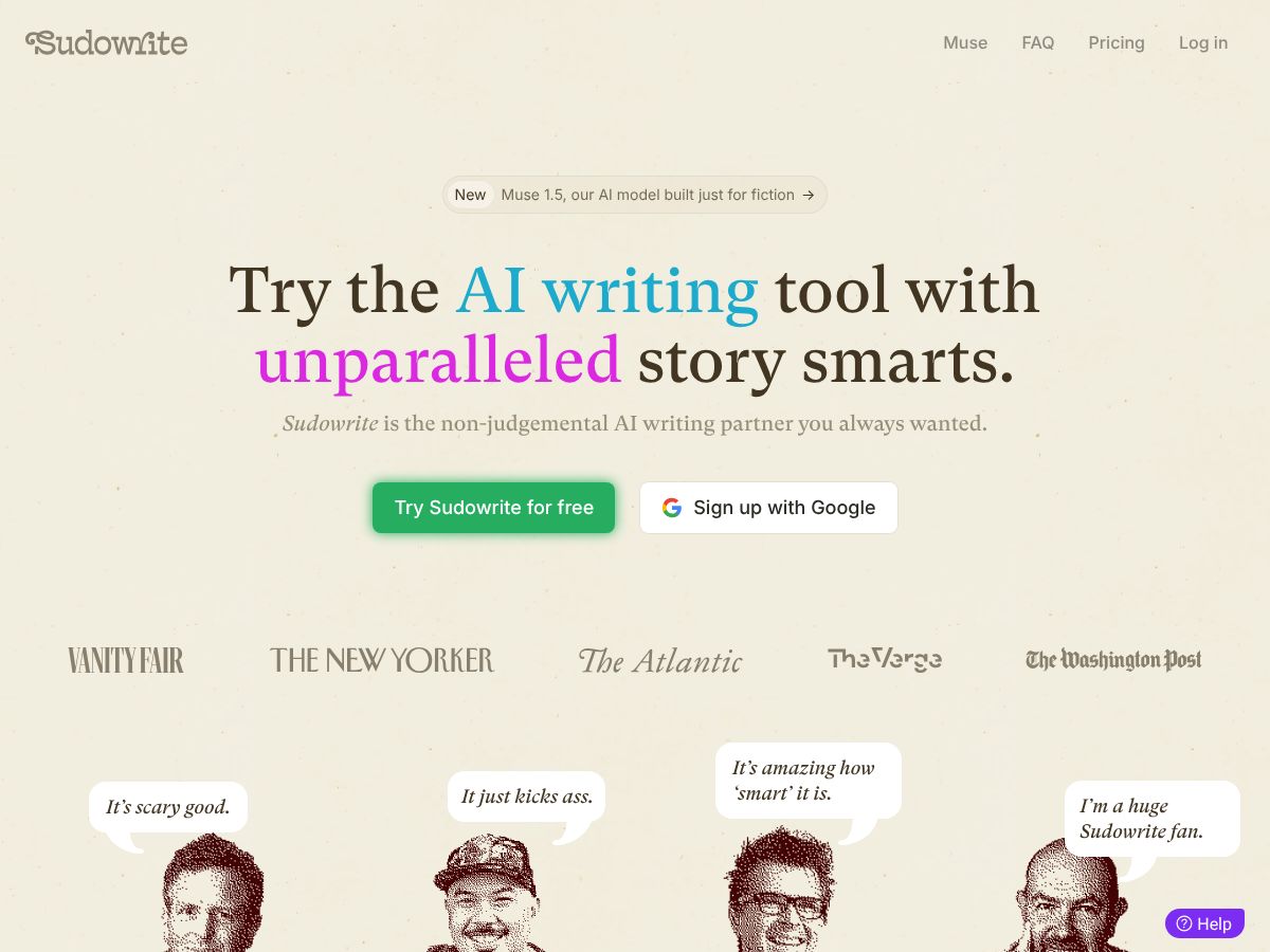 Sudowrite screenshot