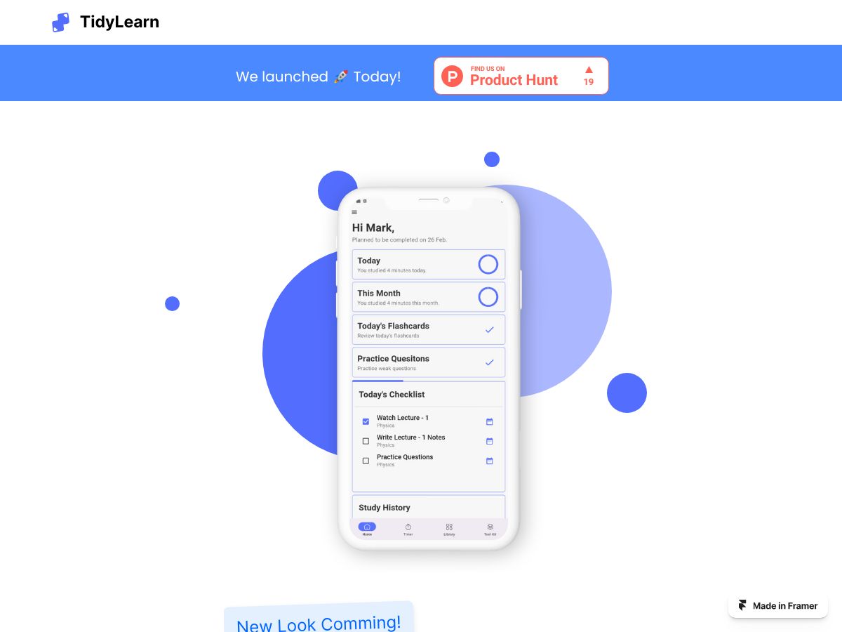 TidyLearn screenshot