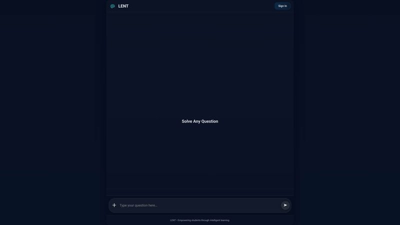 Lent AI Tutor screenshot