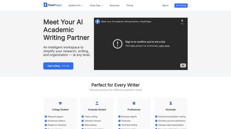 FlashPaper AI screenshot
